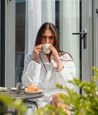 Bedroom patio area coffee