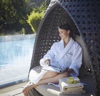 Lounger by Outdoor Pool Farnham Estate