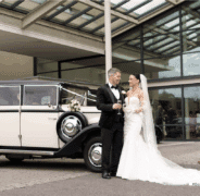 Lisa & Jack infront of hotel